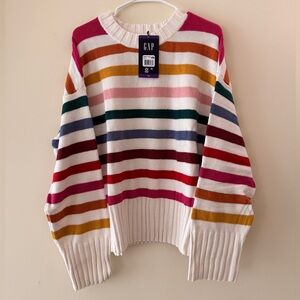 GAP Women's Vibrant Striped Crew Neck Sweater
